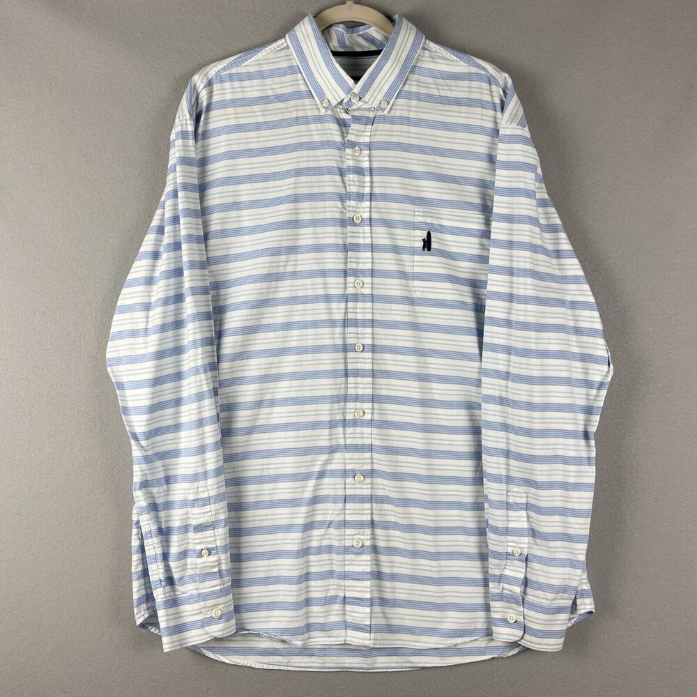 Johnnie-O Supra Striped Shirt Mens XXL‎ Long Sleeve Button Down Woven Casual